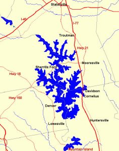 Map Best Of Lake Norman   Lake Norman Map 236x300 