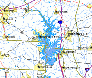 Nautical Map of Lake Norman in North Carolina